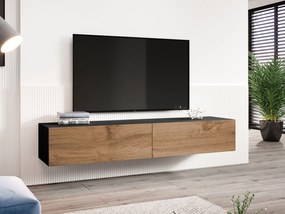 Masă TV/Dulap Zylia 180 (Negru + wotan). Promo -17%. 1053755