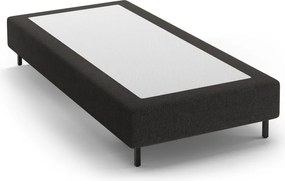 Pat negru tapițat fără tăblie 90x200 cm Whale – Micadoni