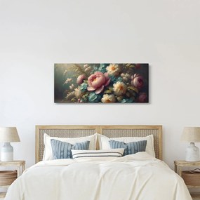 Tablou - Natură moartă cu flori - pictură (120x50 cm)