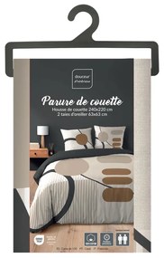 Lenjerie de pat bej din bumbac pentru pat dublu, extinsă 240x220 cm Santana – douceur d'intérieur