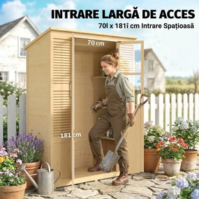 Outsunny magazie debara spațiu depozitare unelte dulap exterior | Aosom Romania