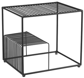Măsuţă portabilă, negru/metal, WILOV
