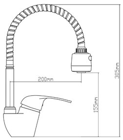 Set Masca Chiuveta haaus Karo, Stejar Sonoma Inchis/Alb, 80 x 50 x 80 cm, Chiuveta Inox, Cuva stanga, Baterie Flexibila