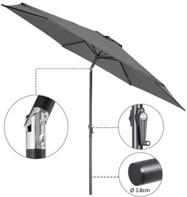 Deuba Floarea soarelui de gradina Ø300 cm - antracit