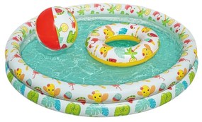 Bestway Set gonflabil - piscină 122 cm, colac 46cm, minge 27 cm