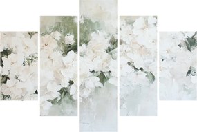 Tablou - Abstracție de Flori Albe (150x105 cm)