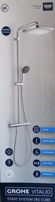 Coloana cabina dus Grohe Vitalio Start, palarie patrata 25 cm, baterie cu termostat-26696000