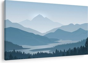 Tablou - Munții cu privirea graficeanului (90x60 cm)