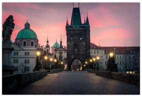 Tablou - Pe podul lui Carol,Praga (90x60 cm)