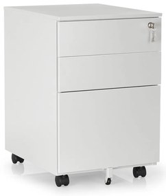 Comodă metalică 40 x 50 x 61 cm - 3 sertare, gri - ral 7035