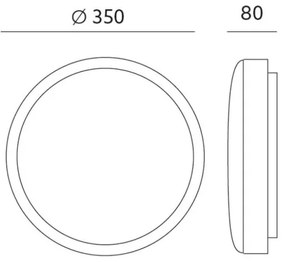 Plafonieră LED ZOE LED/24W/230V IP44 neagră