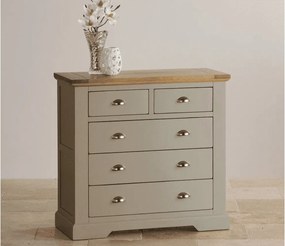 Comodă lemn masiv gri Ives Personalizabilă, 96 × 42 × 91 cm