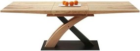 Masa extensibila SANDOR 3, stejar auriu/negru, 160/220x90x75 cm