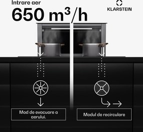 Klarstein Royal Flush Eco Slim 60, hotă, 60 cm, 650 m³/h, EEK A