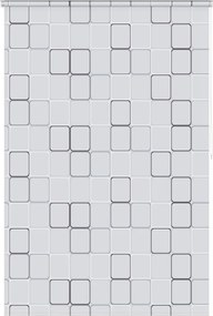 vidaXL Jaluzea roletă de duș, model pătrate, 140x240 cm
