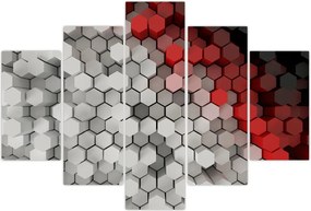 Tablou - 3D hexagoane (150x105 cm)