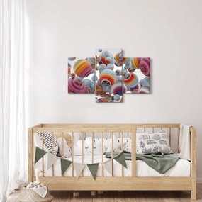 Tablou cu bile pictate (90x60 cm)