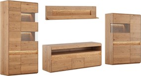 Set stejar masiv Living Dominic 4 Piese