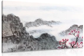 Tablou pictură tradițională chineză ale peisajului