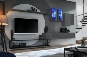 Mobilier living Shelly 27 GZ SW M1 (grafit mat + grafit lucios + negru mat). 1024202