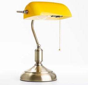 Lampă de masă Brilagi BANK OFFICE 1xE27/60W/230V alamă/portocaliu