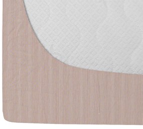 Cearsaf de pat din bumbac cu elastic Culoare maro, LINE 90 x 200 cm