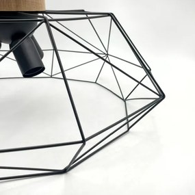 Brilagi - Plafonieră WOODY BASKET 3xE27/60W/230V, diam. 60 cm, stejar