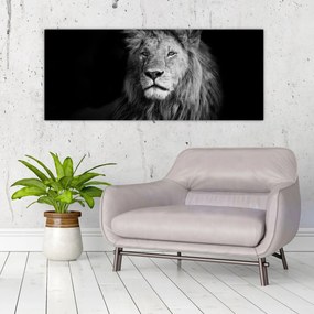 Tablou - Leu, alb și negru (120x50 cm)
