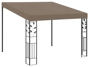 vidaXL Pavilion montat pe perete, gri taupe, 3x3x2,5 m