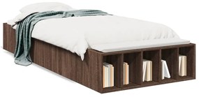 3280621 vidaXL Cadru de pat, stejar maro, 90x190 cm, lemn prelucrat