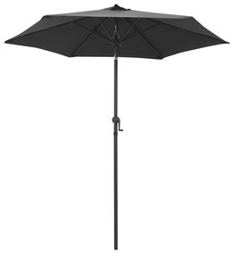 Umbrelă de soare, antracit, 200 x 211 cm, aluminiu