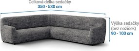 Gaico Huse bielastice VITTORIA gri colţar (l. 350 - 530 cm)