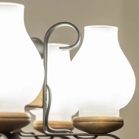 Brilagi - Candelabru cu lanț ROATA, 8xE14/40W/230V, Ø 70 cm, fag