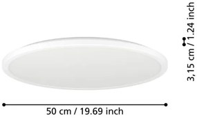 Plafonieră LED de exterior Eglo 901448 ROVITO 16,8W/230V d. 50 cm IP44 alb