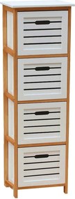 Comoda TALAS, alb/stejar natural, 32x30x109 cm