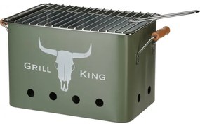 Gratar Grill King, rectangular, metal, verde, 32x20xH20 cm