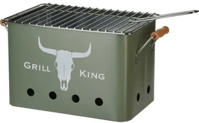 Gratar Grill King, rectangular, metal, verde, 32x20xH20 cm