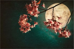 Tablou - Sakura în luna plină (90x60 cm)
