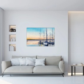 Tablou - Plimbare cu barca, aquarel (90x60 cm)