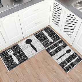Set 2 Covoare bucatarie antiderapante 60x80 cm + 60x120 cm, CBU308