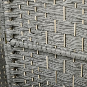 HOMCOM Paravan interior din lemn 3 panouri separator de cameră pliabil pentru sufragerie dormitor 135 x 180 cm gri | Aosom Romania