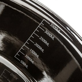 Banquet Oală emailată METALLIC Black 22 cm, 3,7 5l, cu capac, 22 cm