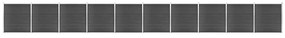 vidaXL Set de panouri de gard, negru, 1737x186 cm, WPC