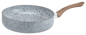 Tigaie adanca Oliver Voltz Siena OV51319J22D, 22 cm, Acoperire marmura, Inductie, Fara PFOA, Gri