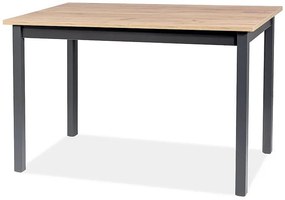 Masă de sufragerie extensibilă 125-170 cm Hally (stejar artizanal + negru) (pentru 4 până la 6 persoane). 1050258
