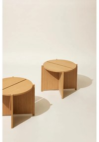 Măsuță auxiliară rotundă cu aspect de lemn de stejar ø 55 cm Dash – Hübsch