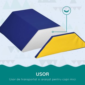 HOMCOM Set de Construcții Moi pentru Copii 1-3 Ani cu 5 Blocuri, 48.3x19.1x48.3 cm, Multicolor | Aosom Romania