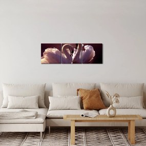 Tablou - Lebede pe lac (cu ceas) (90x30 cm)