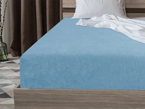 Cearsaf Frotir cu elastic EXCLUSIVE 160 x 200 cm albastru deschis