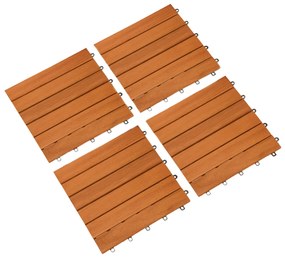 Deuba Gresie din lemn - set 11 piese, 30×30 cm